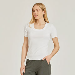 Rib Scoop Neck Tee