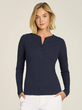 Long Sleeve Rib Henley Tee