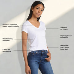Mott&Bow | Fitted V-Neck Marcy Tee tt