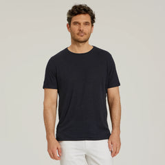 Linen Blend Crew Tee