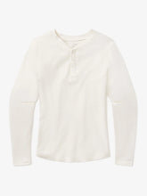 Cotton Waffle Curved Hem Henley