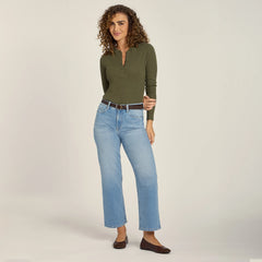 Long Sleeve Rib Henley Tee