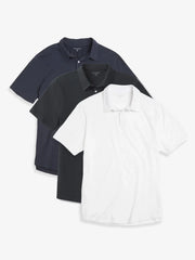 Jersey Sueded Polo 3-Pack