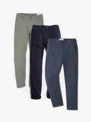 Everyday Comfort Slim Chino Pants 3-Pack