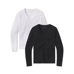 Long Sleeve V-Neck Tee Marcy 2-Pack