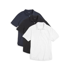 Jersey Sueded Polo 3-Pack