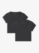 Everyday Cotton Deep V-Neck Tee 2-Pack