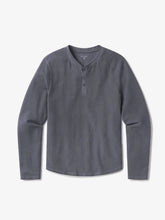 Cotton Waffle Curved Hem Henley