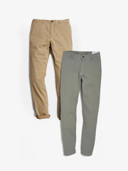 Everyday Comfort Slim Chino Pants 2-Pack