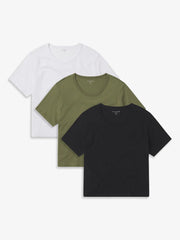 Everyday Cotton One Pocket Crew Tee 3-Pack