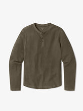 Cotton Waffle Curved Hem Henley