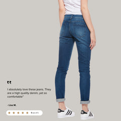 Mid Rise Slim Straight Laight Jeans