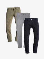 Skinny Twill Stretch Jeans 3-Pack