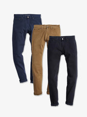 Skinny Twill Stretch Jeans 3-Pack