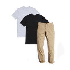 Bundle 04: 1 pair of Chinos + 2 Driggs Tees