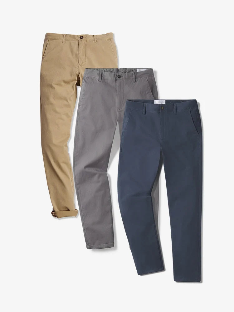 Everyday Comfort Slim Chino Pants 3-Pack