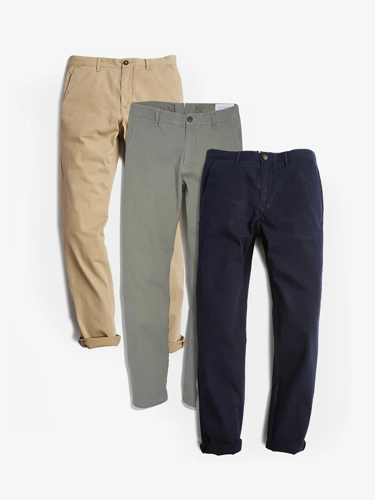 Everyday Comfort Slim Chino Pants 3-Pack