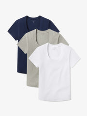 Rib Scoop Neck Tee 3-Pack