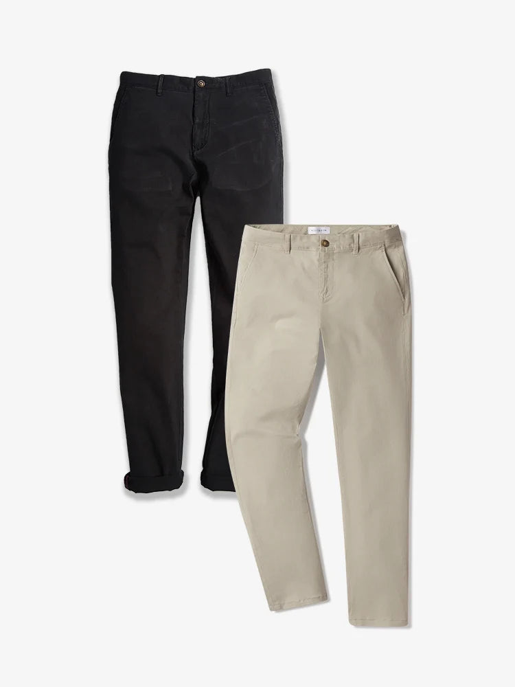 Everyday Comfort Slim Chino Pants 2-Pack