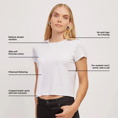 Cropped Fitted Crew Marcy Tee