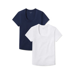 Rib Scoop Neck Tee 2-Pack