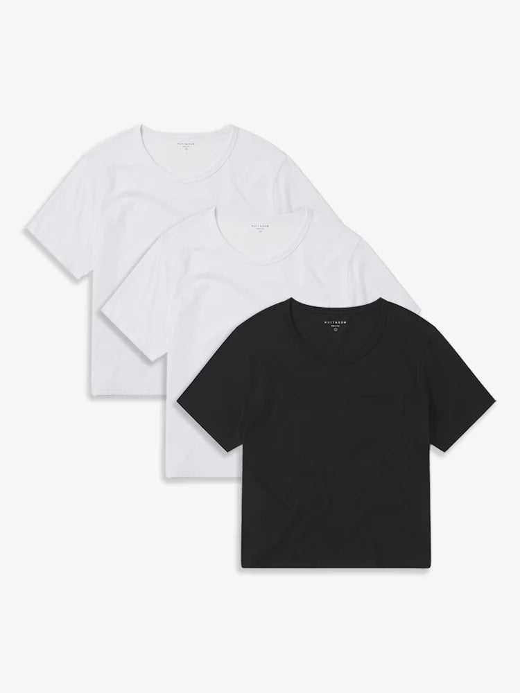 Everyday Cotton One Pocket Crew Tee 3-Pack