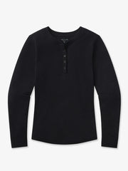 Long Sleeve Rib Henley Tee