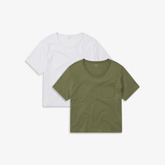 Everyday Cotton One Pocket Crew Tee 2-Pack