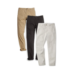 Everyday Comfort Slim Chino Pants 3-Pack