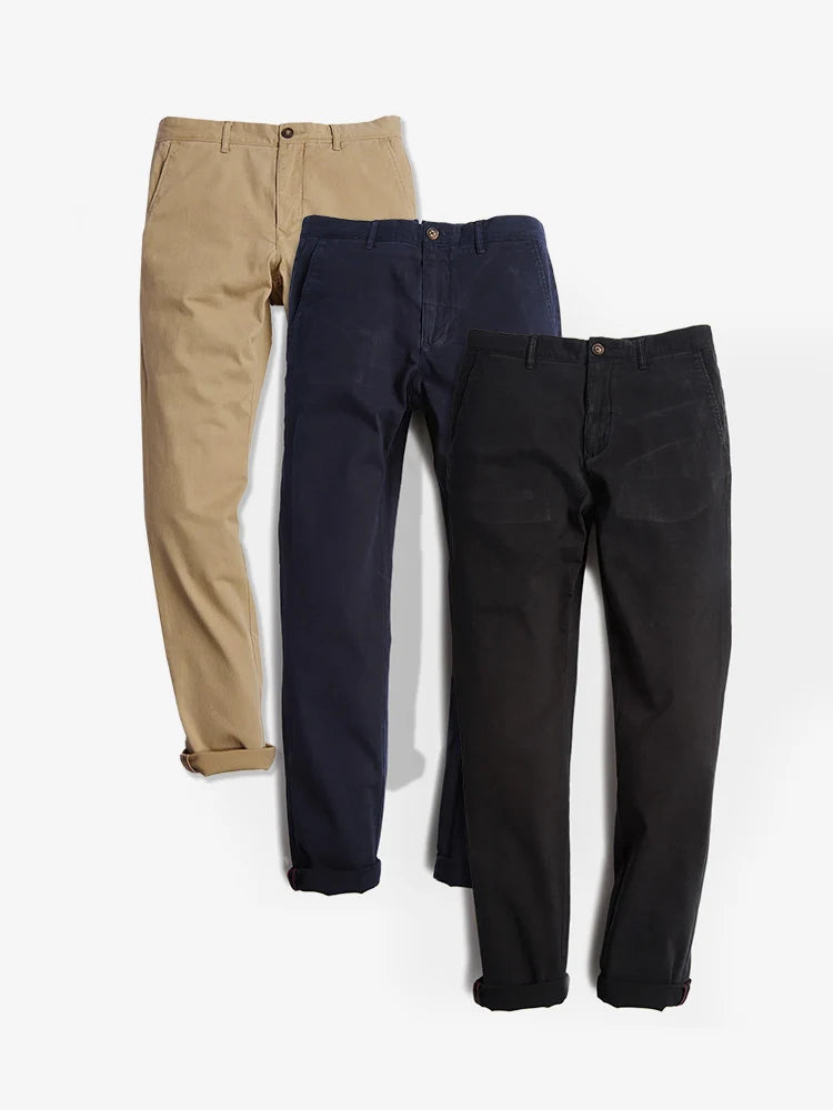 Everyday Comfort Slim Chino Pants 3-Pack