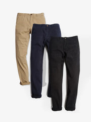 Everyday Comfort Slim Chino Pants 3-Pack