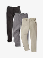 Everyday Comfort Slim Chino Pants 3-Pack
