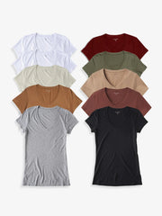 Fitted V-Neck Marcy 10-Pack