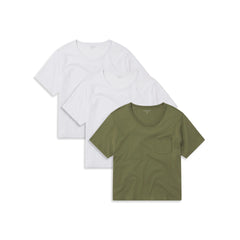 Everyday Cotton One Pocket Crew Tee 3-Pack