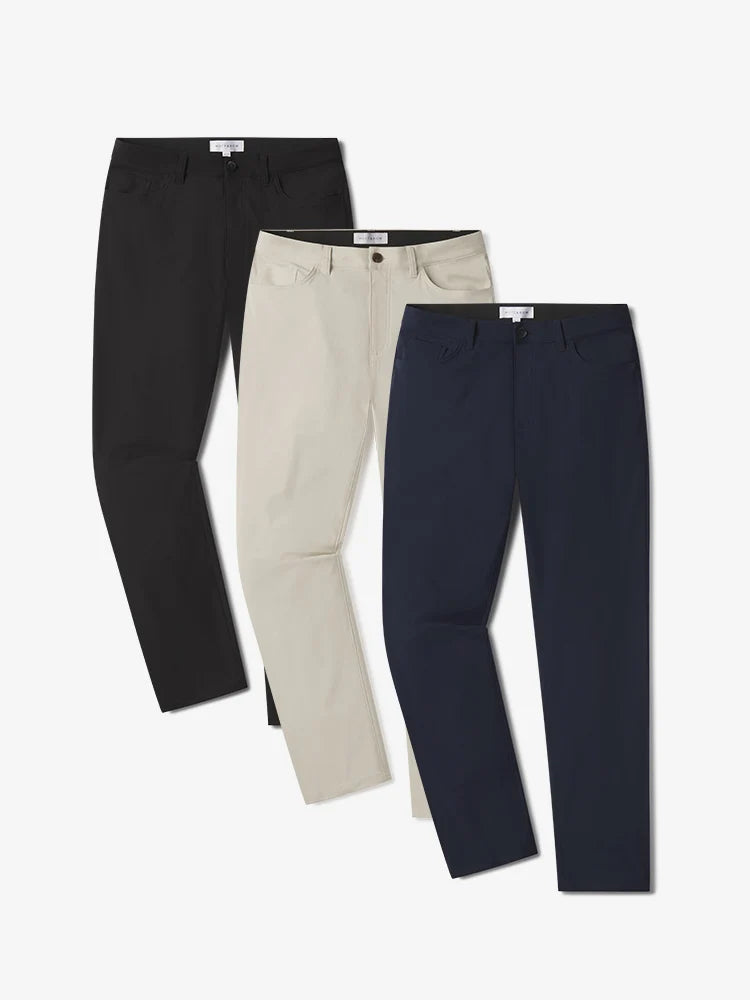 5 Pocket Travel Pants 3-Pack