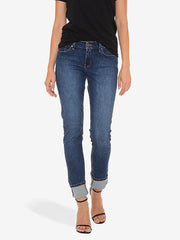 Mid Rise Slim Straight Ridge Jeans