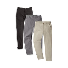 Everyday Comfort Slim Chino Pants 3-Pack