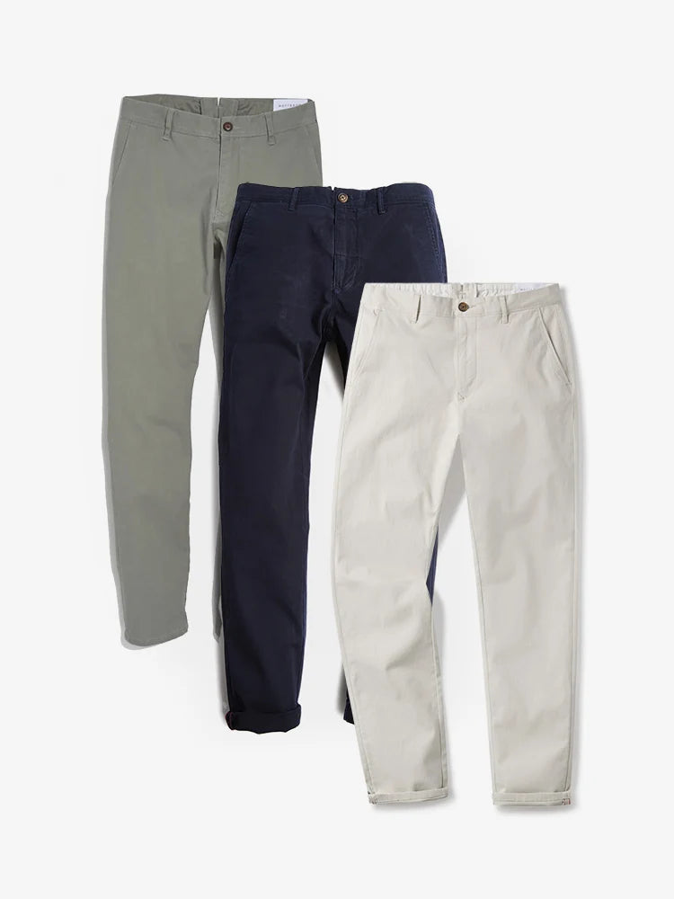 Everyday Comfort Slim Chino Pants 3-Pack