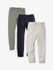 Everyday Comfort Slim Chino Pants 3-Pack