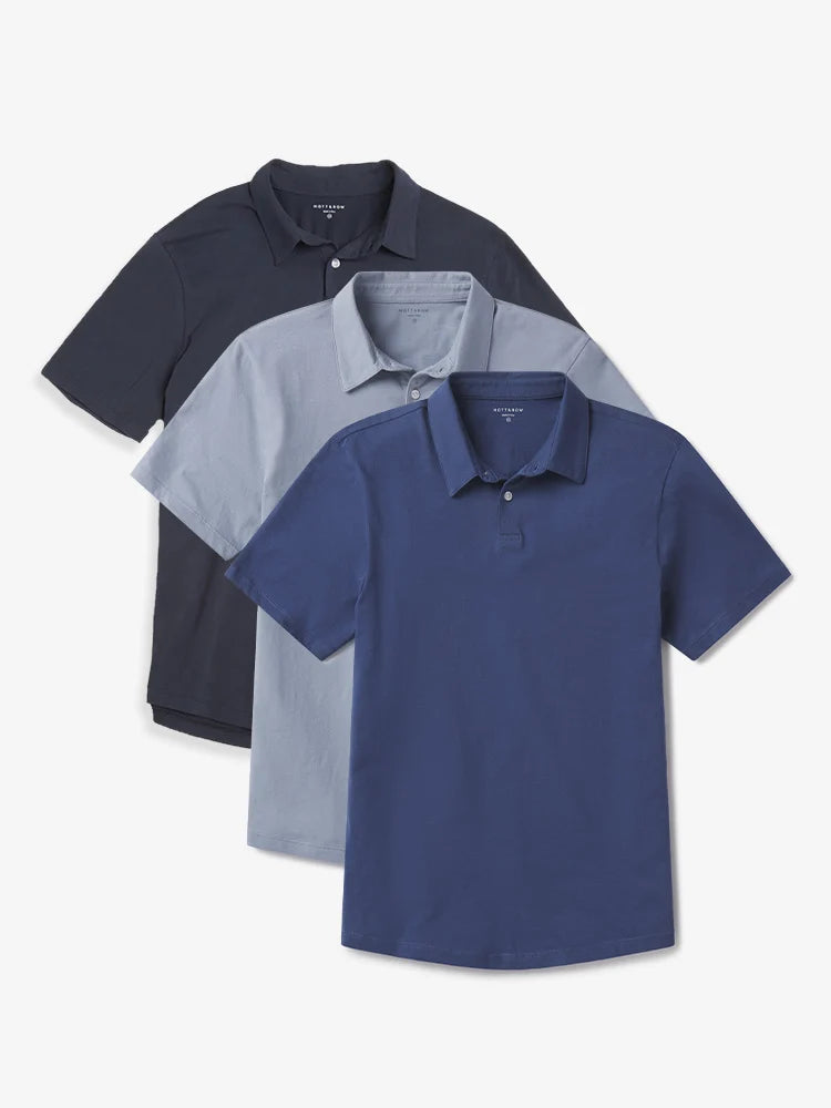 Jersey Sueded Polo 3-Pack