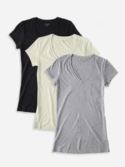 Fitted V-Neck Marcy 3-Pack
