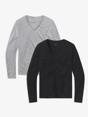 Long Sleeve V-Neck Tee Marcy 2-Pack