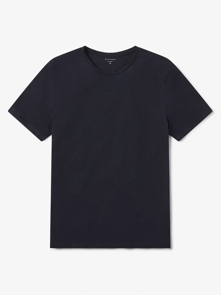Linen Blend Crew Tee