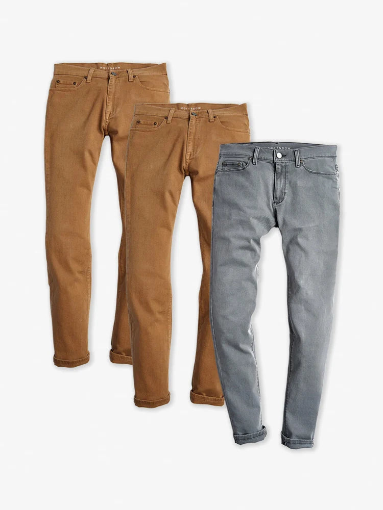 Slim Mercer and Slim Stone 3-Pack Jeans