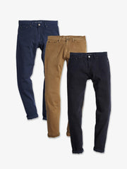 Skinny Twill Stretch Jeans 3-Pack