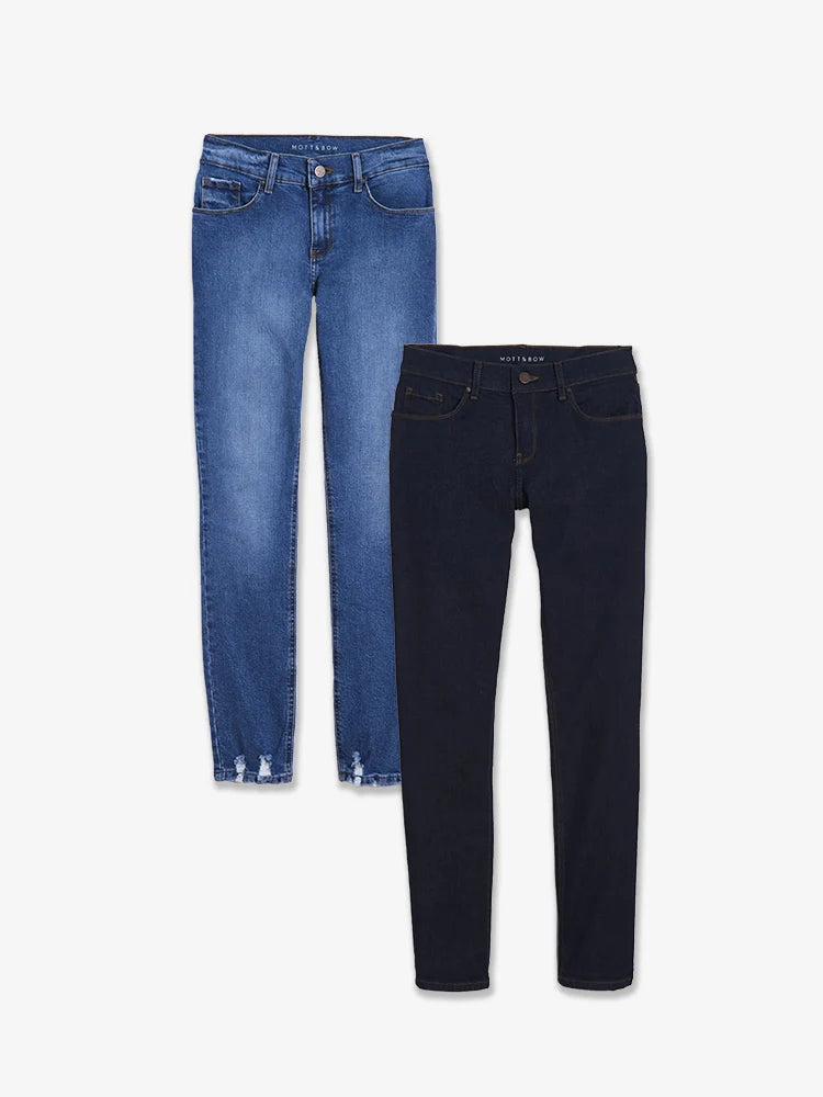 Slim Straight Travel Stretch Jeans 2-Pack