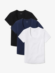 Rib Scoop Neck Tee 3-Pack